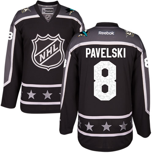 Sharks #8 Joe Pavelski Black All-Star Pacific Division Stitched NHL Jersey